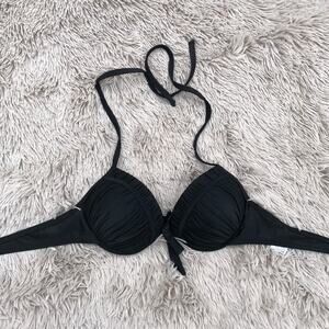 California Waves Black Push Up Bikini Top